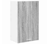 Tomostar Meuble Haut de Cuisine, Armoire Suspendue Armoire Murale Cuisine Gris Sonoma et Blanc 50x31x80 cm