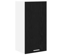 Tomostar Meuble Haut de Cuisine, Armoire Suspendue Armoire Murale Cuisine Riga Chêne Noir et Blanc 40x31x80 cm