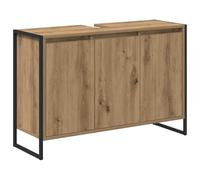 Tomostar Meuble sous Lavabo, Meuble de Rangement Salle de Bain sous Vasque Armoire Évier Chêne Artisan 90 x 30 x 60 cm