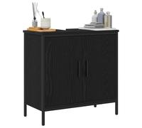 Tomostar Meuble sous Lavabo, Meuble de Rangement Salle de Bain sous Vasque Armoire Évier Chêne Noir 60 x 30 x 60 cm