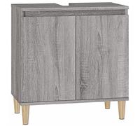 Tomostar Meuble sous Lavabo, Meuble de Rangement Salle de Bain sous Vasque Armoire Évier Sonoma Gris 58x33x60 cm Bois d'ingénierie