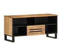 Tomostar Meuble TV, Banc TV Support Télé Armoire de Télévision 100x34x46 cm Bois Massif de manguier Brut