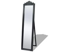 Tomostar Miroir sur Pied Pleine Longueur, Grand Miroir de Sol Intégral Style Baroque 160x40 cm Noir