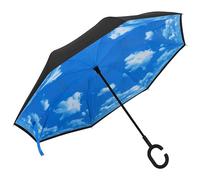 Tomostar Parapluie Inversé, Parapluie à poignée en C Noir 108 cm