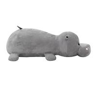 Tomostar Peluche Douce, Animaux en Peluche Jouet Doux Enfant Hippopotame Gris 100 x 30 cm