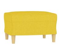 Tomostar Pouf Ottoman, Tabouret Repose-Pieds Ottoman Repose Pied Salon Jaune Clair 60x50x41 cm Tissu