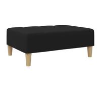 Tomostar Pouf Ottoman, Tabouret Repose-Pieds Ottoman Repose Pied Salon Noir 77x55x31 cm Tissu