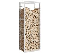 Tomostar Range Bûche Vertical, Range Bois Étagère à Bûches Support pour Bois de Cheminée Portant de bois de chauffage 50x28x132 cm acier inoxydable