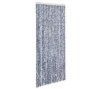 Tomostar Rideau de Porte Chenille, Rideau Anti Mouche pour Porte Moustiquaire Bleu et Blanc 56x200 cm Chenille