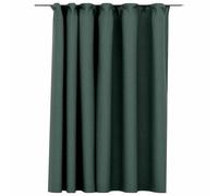 Tomostar Rideau occultant d'aspect de Lin avec Crochets Vert 290x245 cm