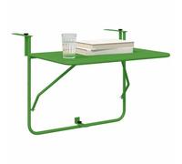 Tomostar Table Balcon Suspendue, Table Pliante de Balcon Rabattable Vert 60 x 39 x 65 cm Acier