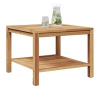 Tomostar Table Basse de Jardin, Table d'appoint Salon Terrasse Extèrieur Marron 60x60x45 cm Bois de Teck Solide
