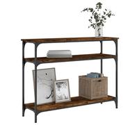 Tomostar Table Console, Console Meuble Table d'entrée de Couloir chêne fumé 100x29x75 cm Bois d'ingénierie