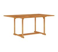 Tomostar Table de Jardin avec Trou de Parasol, Table à Manger Extérieur Mobilier de Jardin 150x90x75 cm Bois de Teck Massif