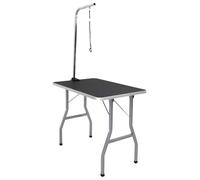 Tomostar Table de Toilettage pour Chien Pliante, Table de Tonte Ajustable pour Chiens Chats 1 Potence
