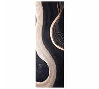 Tomostar Tapis de Cuisine Antidérapant et Lavable, Tapis de Sol Passage pour Devant Evier Art déco Noir 180 x 60 cm Velours