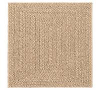 Tomostar Tapis Polypropylène Rectangulaire, Tapis Salon Balcon Aspect Jute ZIZUR Beige 240x240 cm intérieur extérieur