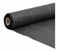Tomostar Toile de Paillage, Géotextile de Paillage Contre Les Mauvais Herbes Toile Bâche Anti Mauvaises Herbes Noir 4x25 m PP