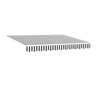 Tomostar Toile de Remplacement Store Banne, Toit de Rechange Tissu de Remplacement pour Auvent Cadre de 3,5x2 m Anthracite et Blanc