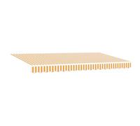 Tomostar Toile de Remplacement Store Banne, Toit de Rechange Tissu de Remplacement pour Auvent Cadre de 4x2 m Jaune et Blanc