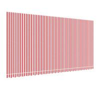Tomostar Toile de Remplacement Store Banne, Toit de Rechange Tissu de Remplacement pour Auvent Rayures Rouges et Blanches