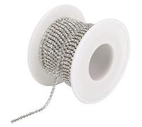 Tomotato 10 Yards Cristal Strass Fermer Chaîne Garniture, 4mm Cristal Diamant Garniture Griffe Chaîne Fournitures pour Artisanat Couture Bijoux DIY Décoration de Mariage(Argent)