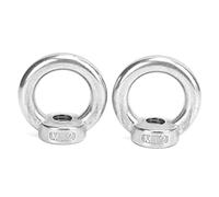 Tomotato 2 Pièces Écrous à ŒIl de Levage, Écrou à Vis à ŒIl en Acier Inoxydable pour Bateaux Rapides de Yachts Marins Industriels, Raccord de Corde, Accessoires de Levage,Argent (M12)