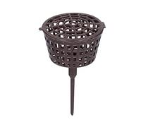 Tomotato 20 Pcs Engrais Paniers en Maille Plante Nourriture Net Tasse Engrais Plantation Boîte Alimentaire avec Couvercle en Plastique Marron Portable pour Jardiner des Fleurs en Pot