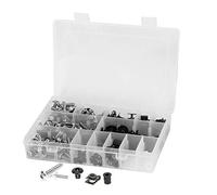 Tomotato 223 Pièces/Kit de M5 M6 Boulons de Carénage de Moto Universel | Fixations de Vis de Pare-Brise de Moto, Kit Assortiment de Vis Écrous de Rondelles(Argent)