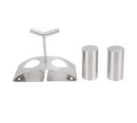 Tomotato 2pcs 75mm Pots à Épices de Cuisine avec Support de 120x150mm, Récipient à Épices en 304 Acier Inoxydable, Bouteille à Condiments pour Sucre et Sel à Maison
