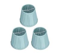 Tomotato 3pcs Petit Abat-Jour, 12×11×8.5cm Clip sur Abat-Jour en Tissu Plissé pour Ampoule E14, Remplacement Abat Jour pour Lampes de Table Chevet et Lustre(Vert)