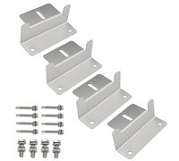 Tomotato 4PCS Supports en Z pour Panneaux Solaires, Kit de Supports de Montage Légers en Alliage Aluminium avec 12 Vis pour Camping-Cars Caravanes Bateaux Fourgons et Yachts