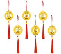 Tomotato 6pcs Chinese New Year Decorations 2026 Horse Hanging Ornaments with Red Tassel for Lunar New Year Spring Festival Home Kitchen Bonsai Tree Car Lucky Wealth Decor (1#)