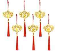 Tomotato 6pcs Chinese New Year Decorations 2026 Horse Hanging Ornaments with Red Tassel for Lunar New Year Spring Festival Home Kitchen Bonsai Tree Car Lucky Wealth Decor (2#)