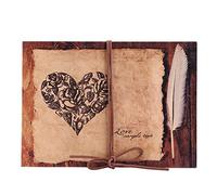 Tomotato Album Photo Scrapbook, Our Adventure Book, DIY Memory Scrapbook Photo Album Vintage Hand-Made Travel Scrapbook for Anniversary Wedding Couple Gifts