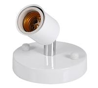 Tomotato Base de Lampe de Bureau, Plafonnier Réglable à 180 Degrés, Support d'Ampoule à Vis E27 Vintage, Support d'Ampoule Mural(Blanc)