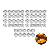 Tomotato Boîtes à thé en Aluminium, Grande Ouverture Ronde pour création Facile, 50 Pièces, Aluminium de Haute qualité, Moule à Bougies Vide, contenants pour Cire, pour ateliers DIY Entre Amis