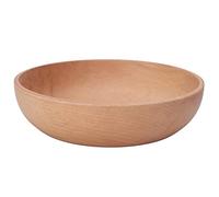 Tomotato Bol Rond en Bois, Bol à Soupe en Bois de Hêtre, Bol de Salle à Manger pour Cuisine Servir Salade, Trempette Aux Fruits, Sauce, Collations, Pâtes de Riz(Large 18cm)