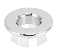 Tomotato Bouchon de Débordement évier de Lavabo, 3×1.5cm Couvercle de Trop-Plein évier en Laiton Remplacement de Couvercle de Trou Rond de Rechange pour Lavabo de Salle de Bain(Argent)