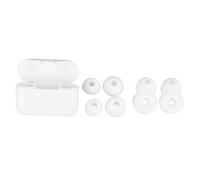 Tomotato Bouchons d'Oreille Silicone Réutilisable avec Boîtier de Rangement, 3 Paires Anneau Blanc Réduction de Bruit pour Dormir, Nager, Étudier, Travailler
