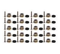 Tomotato Boutons de Fixation pour Guitare Métal, 20 Pièces Attaches Sécurisées pour Straps Guitare Basse Ukulélé, Design Arrondi Émaillé Anti Rayures, Accessoires de Montage Facile