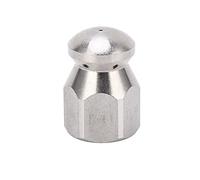 Tomotato Buse de Jet de Nettoyeur Haute Pression, buse de dragage de Tuyau en Acier Inoxydable à Pression maximale de 5000 psi avec Filetage Standard pour Le Nettoyage intérieur (Tête Ronde Avant 1