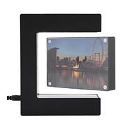 Tomotato Cadre Photo Flottant à Lévitation Magnétique, électromagnétisme Anti-gravité avec Lumière LED, Présentoir d'image à Lévitation Rotatif pour la Maison, Le Bureau, la Décoration(UE)