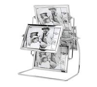 Tomotato Cadre Photo Rotatif en Métal pour 6x4 Pouces, Décoration de Studio Photo avec Base Stable et Rotation 360 Degrés pour Affichage d'Images, Idéal pour Décoration d'Intérieur