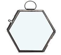 Tomotato Cadre Photo Suspendu en Verre Cadre de Spécimen en Verre de Cuivre Support de Spécimen en Verre Transparent Cadre Photo en Verre Hexagonal Géométrique pour Fleur Séchée