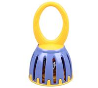 Tomotato, Cage Bell Rattle, Instrument de Percussion en Plastique Orff pour Enfants avec Poignée, pour Formation Musicale et Jeu Rythmique (W213 Jaune et Violet)