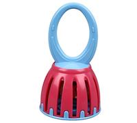 Tomotato, Cage Bell Rattle, Instrument de Percussion en Plastique Orff pour Enfants avec Poignée, pour Formation Musicale et Jeu Rythmique (W212 Rouge et Bleu)