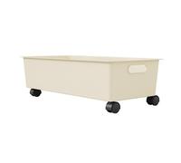 Tomotato Chariot de Rangement Roulant sous Bureau en Plastique Robuste, Design Compact avec Poignée, Dimensions Adaptées pour Espace Réduit, Idéal pour Bureau, Chambre, Salle de Ba (avec des Roues)