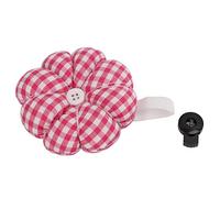 Tomotato Coussin à Épingles Citrouille Design Cartoon avec Bracelet Élastique, Porte-Aiguille Organisateur pour Couture Pratique Accessoire Idéal pour Mère Grand-Mère Passio (Grille rouge rose)