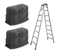 Tomotato Coussinets pour Pieds D'échelle, 2Pcs/Paire de Coussinets de Remplacement en Caoutchouc Antidérapant pour Marches D'escalier, Semelle de Coussin en Caoutchouc Souple Noir pour Aluminium